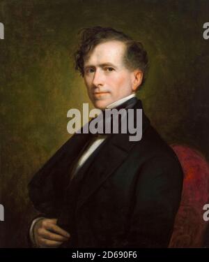 Franklin Pierce (1804-1869), amerikanischer Staatsmann, der als 14. Präsident der Vereinigten Staaten diente, Porträtmalerei von George Peter Alexander Healy, 1853 Stockfoto