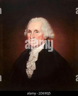 George Washington (1732-1799), erster Präsident der Vereinigten Staaten, Porträtmalerei von Rembrandt Peale, 1795 Stockfoto