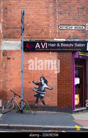 Banksy Artwork Nottingham Stockfoto