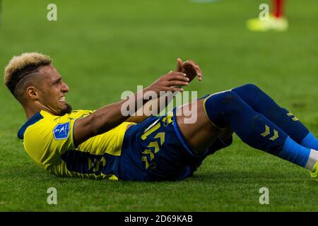 Brondby, Dänemark. September 2019. Hany Mukhtar (10) von Broendby, WENN er während des 3F Superliga-Spiels zwischen Broendby IF und FC Nordsjaelland im Brondby Stadium gesehen wurde. (Foto: Gonzales Photo - Thomas Rasmussen). Stockfoto