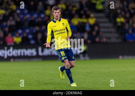 Brondby, Dänemark. September 2019. Morten Frenddrup (19) von Broendby, WENN er während des 3F Superliga-Spiels zwischen Broendby IF und FC Nordsjaelland im Brondby Stadium gesehen wurde. (Foto: Gonzales Photo - Thomas Rasmussen). Stockfoto