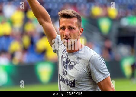 Brondby, Dänemark. August 2018. Kamil Wilczek von Broendby, WENN er vor dem 3F Superliga-Spiel zwischen Broendby IF und FC Nordsjaelland im Brondby Stadium gesehen wurde. (Foto: Gonzales Photo - Thomas Rasmussen). Stockfoto