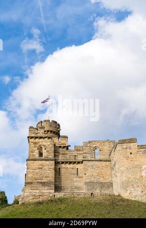 Lincoln Castle Aussichtsturm und Mauern Lincoln City Lincolnshire Oktober 2020 Stockfoto