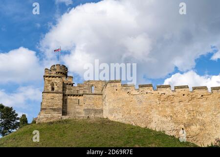 Lincoln Castle Aussichtsturm und Mauern Lincoln City Lincolnshire Oktober 2020 Stockfoto