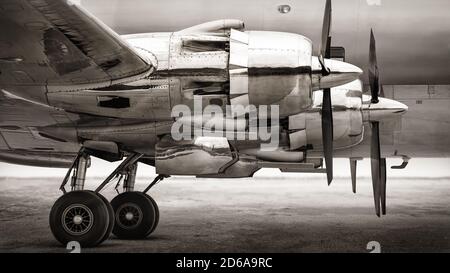 Propeller eines historischen Flugzeuges Stockfoto