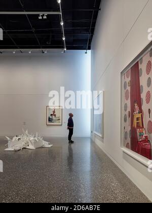 Kunstgalerie. University of Wollongong Western Building, Wollongong, Australien. Architekt: HASSELL, 2020. Stockfoto