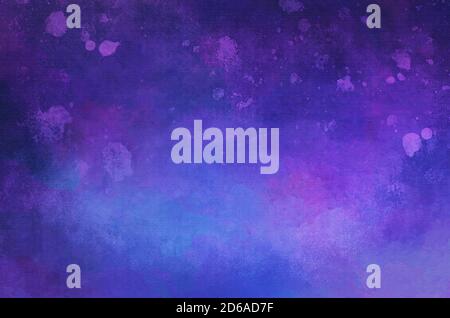Nahaufnahme eines leeren, blauen, violetten, violetten und cyanfarbenen Hintergrunds mit Muster und Textur Stockfoto