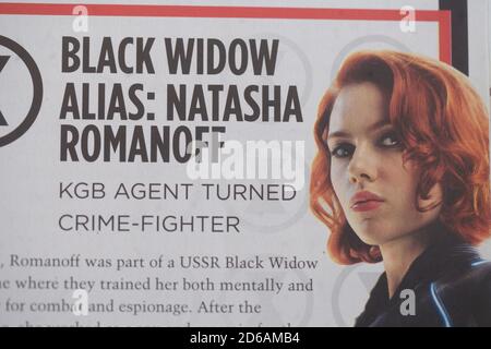 Black Widow, Marvel Superheldin, Scarlett Johansson Stockfoto