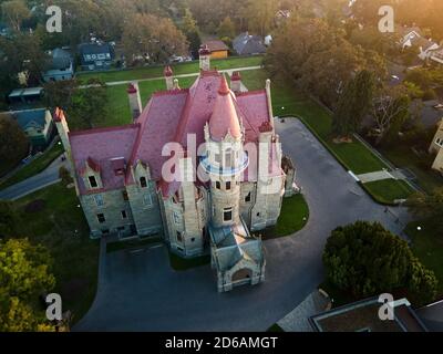 Luftaufnahme des wunderschönen Craigdarroch Castle, Victoria, Vancouver Island, BC, Kanada Stockfoto