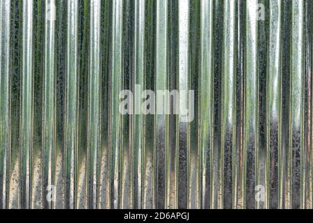 Neue gewellte Metall oder Zink Textur Oberfläche oder galvanische Stahl industriellen Textur und Hintergrund. Stockfoto