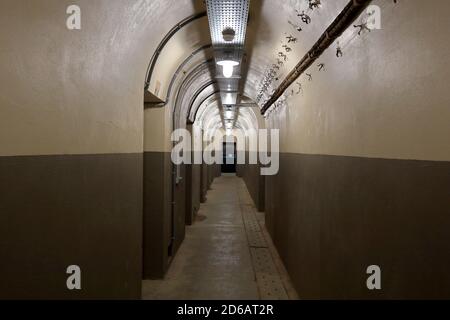 Unterirdischer Bunker von Colonel Rol-Tanguy der französischen Widerstandskämpfer unter Musée de la Libération de Paris, Paris Liberation Museum.Paris.Frankreich Stockfoto