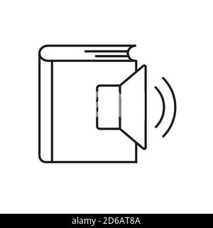 Hörbuch Icon Element des E-Learning Icon für mobiles Konzept und Web Apps. Das Symbol für das dünne Audiobuch kann für das Internet und mobile Geräte verwendet werden. Premium-Symbol ein Stock Vektor