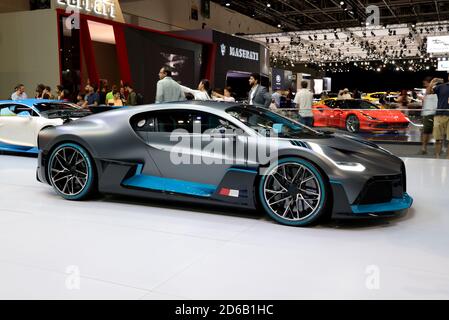 DUBAI, VAE - November 16: Der Bugatti Divo Sportwagen ist Auf der Dubai Motor Show 2019 Am 16. November 2019 Stockfoto