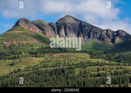 Mornbing, Molas Pass, San Juan Mts, Rockies, CO, USA, von Bruce Montagne/Dembinsky Photo Assoc Stockfoto