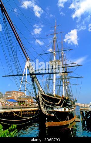 U S S Verfassung historischen Schiff, Boston, Massechusets Stockfoto