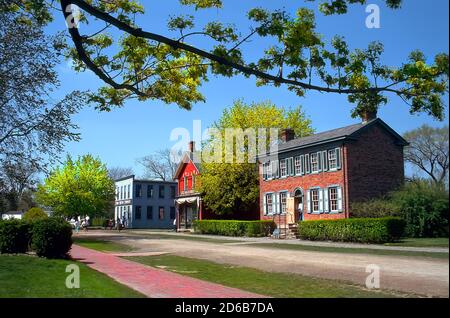 Henry Ford's Greenfield Village - weitläufige Open-Air-Geschichte Museum von Henry Ford mit Artefakten & Häuser von berühmten Amerikanern gegründet. Dearborn, Michigan Stockfoto