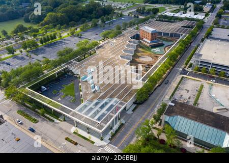 Cummins Corporate Office Building, entworfen von Kevin Roche, Columbus, Indiana Stockfoto