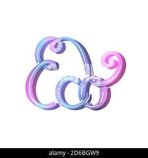 Eco-Bürstenbeschriftung. Neon ökologische Inschrift mit Dekoration. Stilvolles Gradient-Zitat für das moderne Leben. Rette den Planeten. Umweltfreundliche Kalligraphie fo Stock Vektor