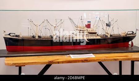 Townsville, Queensland, Australien - Juni 2020: Modell des Schiffes American Scout im Maßstab 1:1 im maritimen Museum Stockfoto