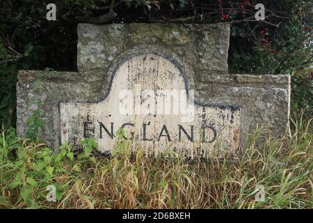 Die anglo-schottische Grenze. Großbritannien. VEREINIGTES KÖNIGREICH Stockfoto