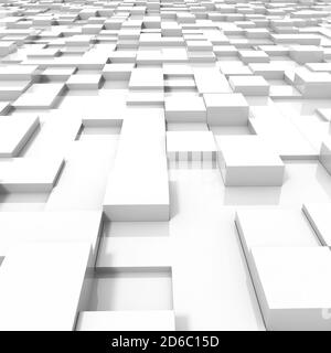 3d abstrakter Hintergrund aus 3d-Würfeln Stockfoto