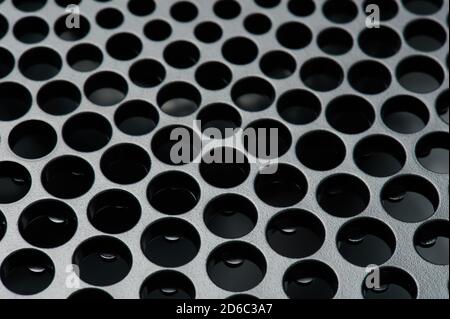 Abstrakte Grilled grey surface Makro Nahaufnahme Stockfoto