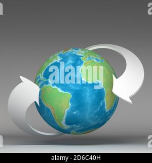 3d-Globus-Verbindungen Netzwerkdesign Stockfoto