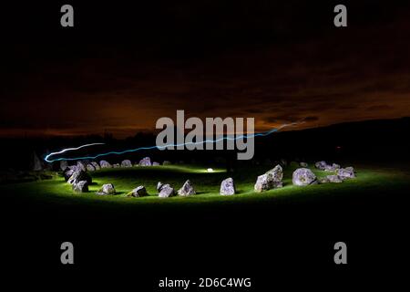 Beaghmore Stone Circles Cookstown, Großbritannien 15 Oktober 2020 Stockfoto