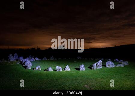 Beaghmore Stone Circles Cookstown, Großbritannien 15 Oktober 2020 Stockfoto