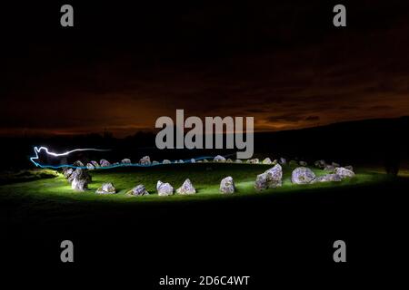 Beaghmore Stone Circles Cookstown, Großbritannien 15 Oktober 2020 Stockfoto