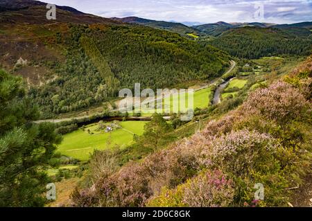 Blick vom Pecipice Walk in der Nähe von Dolgellau, Gwynedd North Wales, Großbritannien. Stockfoto