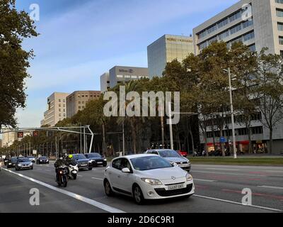 Avinguda Diagonal, Barcelona, Katalonien, Spanien. Stockfoto