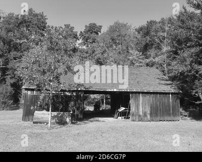 Elmer Klebs primitive Scheune im Kleb Woods Nature Preserve in Tomball Texas Stockfoto