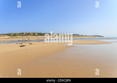 Frankreich, Manche, Cotentin, Cote des Isles, Les Moitiers d'Allonne, Dunes d'Hatainville, Schutzgebiet des Conservatoire du Littoral // Frankreich, Manc Stockfoto