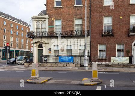 Dublin, Irland - 10. November 2015: Oscar Wild House am Merrion Square, Irish American University. Stockfoto