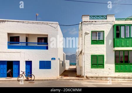 Caleta de Famara, Lanzarote, Spanien Stockfoto