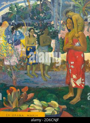 IA Orana Maria, Hail Mary, Paul Gauguin, 1891, Metropolitan Museum of Art, Manhattan, New York City, USA, Nordamerika Stockfoto