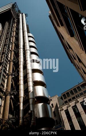 Lloyds Building in der City of London, England. Stockfoto