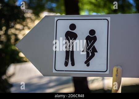 Wc Schild Stockfoto