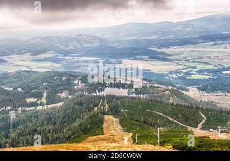 See Strbske pleso in der Tatra, Slowakei. Stockfoto