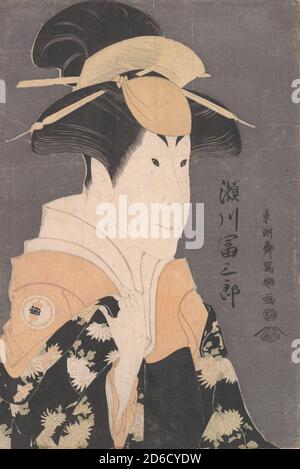 Segawa Tomisaburo II. Als Yadorigi im Theaterstück "Hana Ayame Bunroku Soga", 1794. Stockfoto