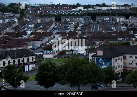 17.07.2019, Derry, Nordirland, Vereinigtes Königreich - Katholischer Bezirk Bogside, der eine besondere Rolle im Nordirland-Konflikt spielt, in der p Stockfoto