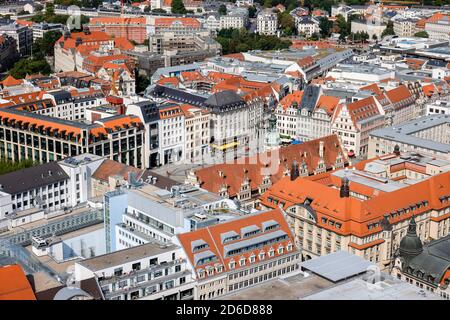 06.09.2020, Leipzig, Sachsen, Deutschland - Stadtübersicht, Altstadt, Marktplatz Leipzig. 00X200906D014CAROEX.JPG [MODELLVERSION: NEIN, EIGENTUMSFREIGABE: NEIN Stockfoto