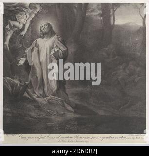 Christus auf dem Ölberg, mit einem Engel oben links, 1783-1812. Stockfoto