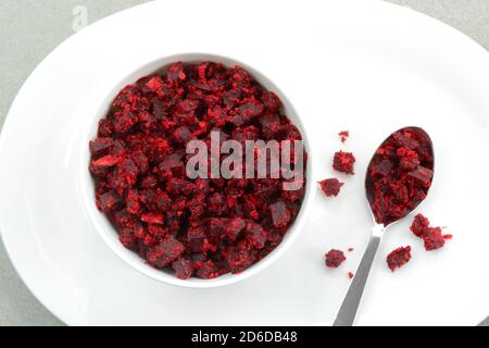 Rübenwurzel Currygericht in einer Schüssel Stockfoto