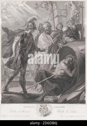 Das Treffen von Diogenes von Sinope und Alexander dem Großen, 1784. Stockfoto