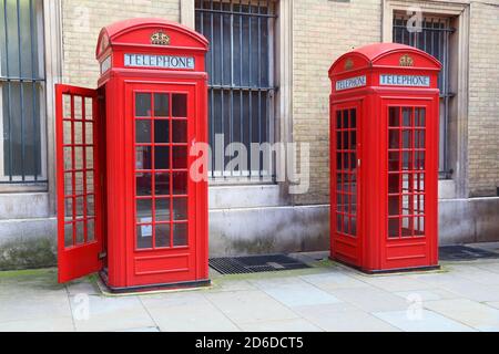 London Telefonzelle. London Landmarks - rote Telefonzelle. Stockfoto
