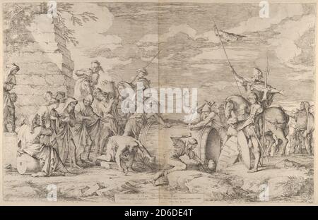 Der Tod von Marcus Atilius Regulus, der von den Karthagern in eine Wanne genagelt wurde, ca. 1661-62. Stockfoto