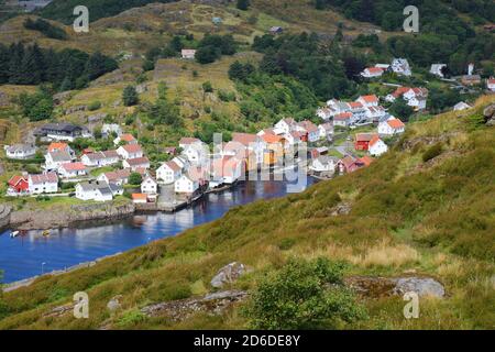 Sogndalstrand Stadt in Südnorwegen. Stadt in Rogaland County. Stockfoto