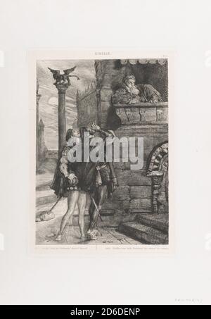 Owake! Was für ein Ha! Brabantio! Diebe! Diebe!: Platte 1 aus Othello (Akt 1, Szene 1), 1844. Stockfoto